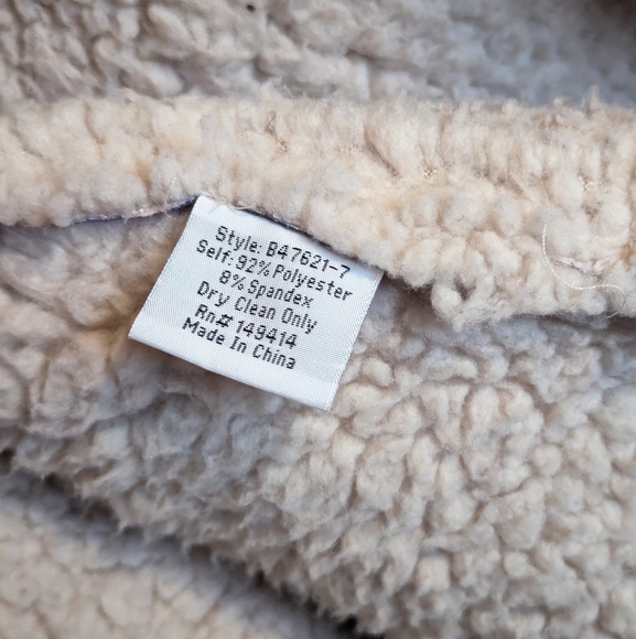 Johnny Was Anna Open Front Sherpa Jacket sz S/M - Picture 8 of 10